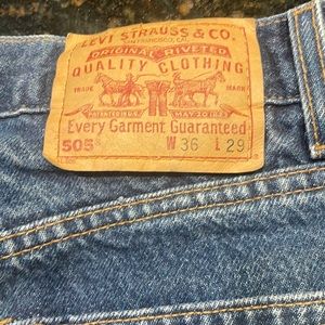 Levis 36x29 505 jeans never worn but washed.